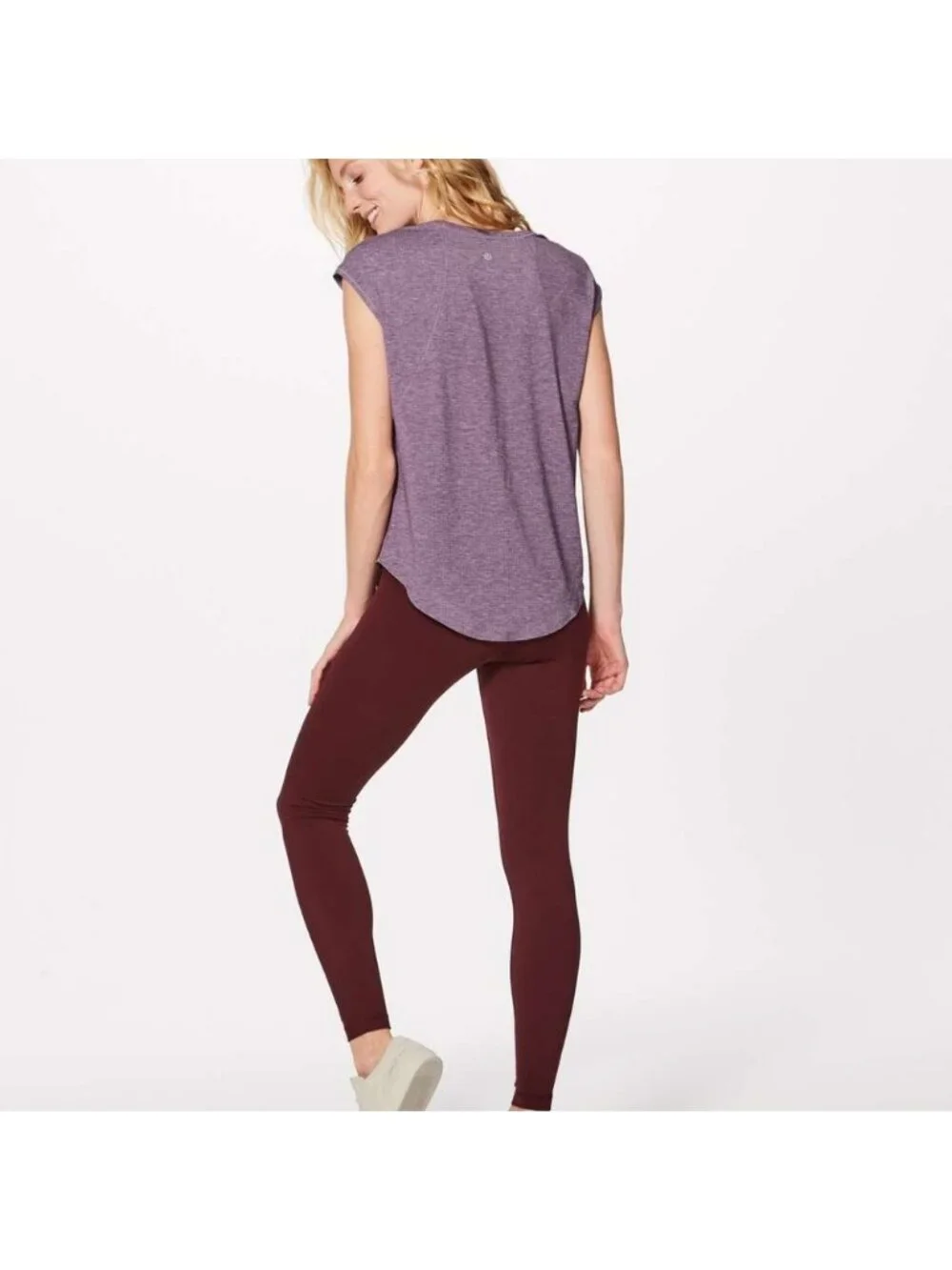 Lululemon Plank To Pike Short Sleeve Heathered Garnet / Garnet